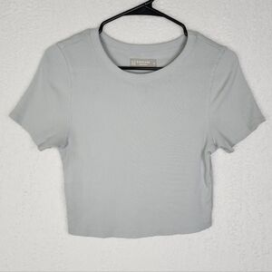 EVERLANE The 90's Rib Tee Organic Crop Top M